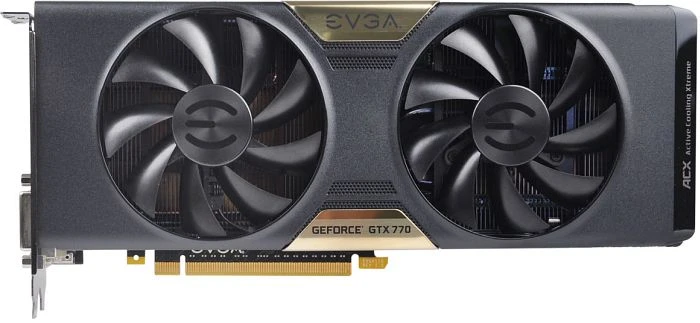EVGA GeForce GTX 770 ACX Cooler, 2GB GDDR5, 2x DVI, HDMI, DP