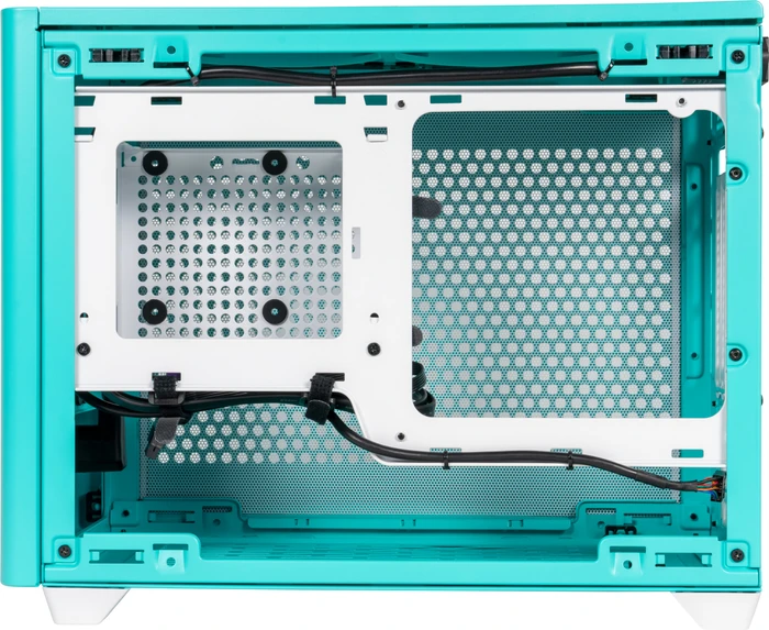 Cooler Master MasterBox NR200P Color Edition Caribbean Blue, Glasfenster, Mini-ITX