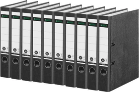 Leitz Qualitäts Ordner 2-Ring 180° CO2 neutral, 50mm, A4, schwarz, 10er-Pack