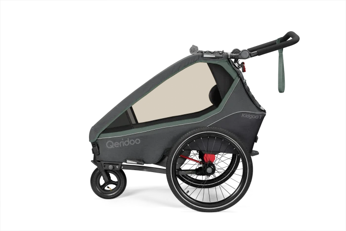 Qeridoo Kidgoo 1 Fahrradanhänger ivy green (Modell 2023)