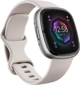 Fitbit Sense 2 Aktivitäts-Tracker mondweiß/aluminium platin