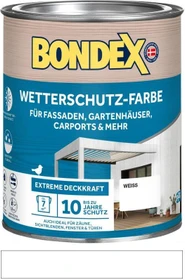 Bondex Wetterschutz-Farbe deckend außen weiß, 750ml