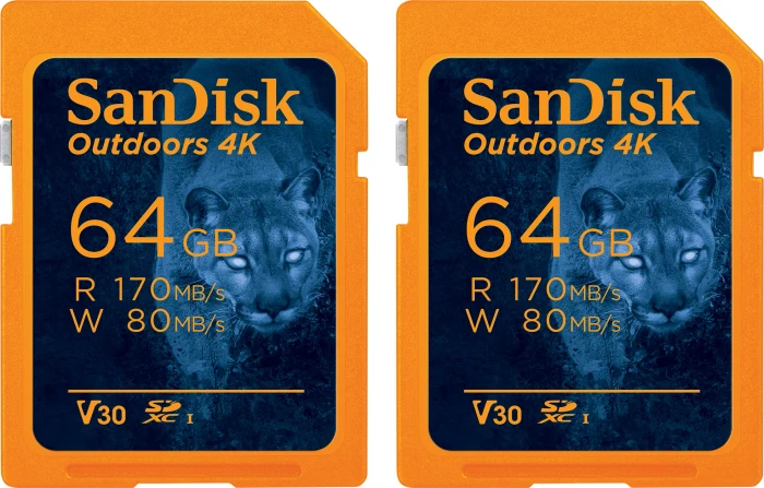 SanDisk Extreme PLUS / Outdoors 4K, SD UHS-I U3, Rev-W2