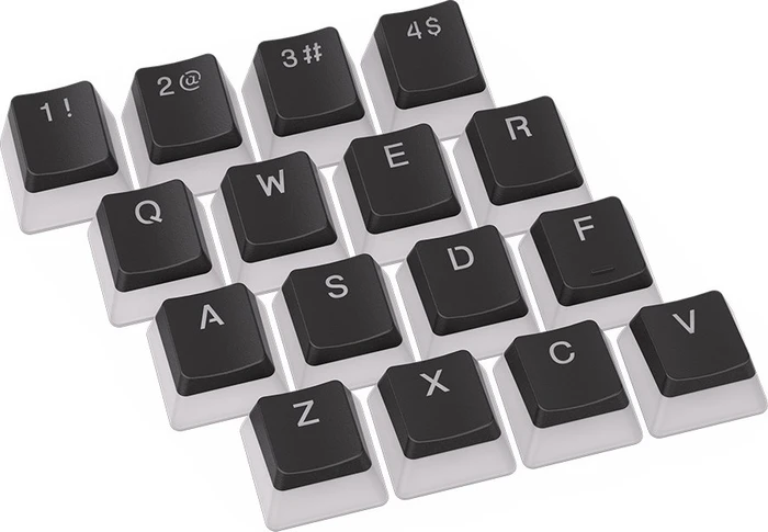 Endorfy PBT Pudding Keycaps, Kunststoff (PBT) Double-Shot, schwarz/transparent, 124 Tasten, ANSI-US