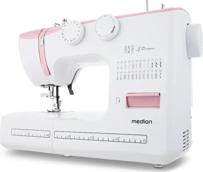Medion Life SM60 MD10689 Nähmaschine weiß/rosa