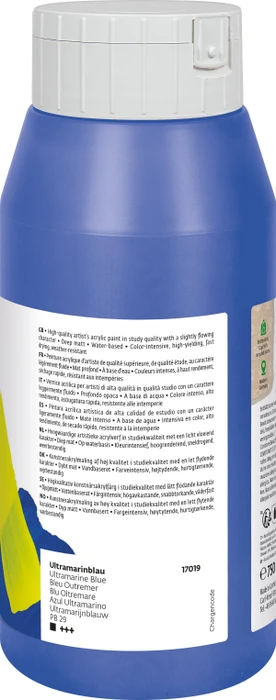 Kreul Solo Goya Triton Acrylic Acrylfarbe, ultramarinblau, 750ml