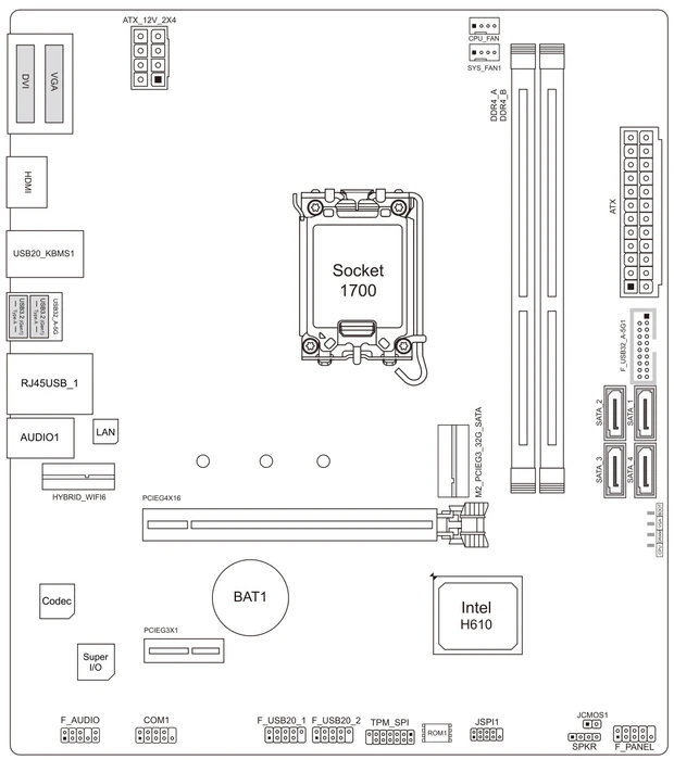 Biostar H610MX-E (Intel 1700)