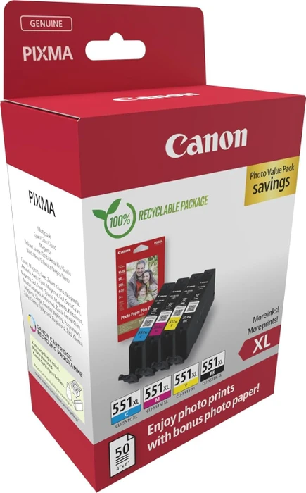 Canon Tinte CLI-551XL Photo Value Pack