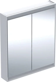 Geberit ONE Spiegelschrank ComfortLight, 2 Türen, AP-Montage, 75cm, weiß/Aluminium pulverbeschichtet