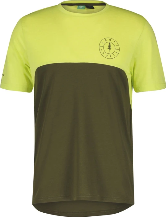 Scott Trail Flow DRI Trikot kurzarm bitter yellow/fir green (Herren)