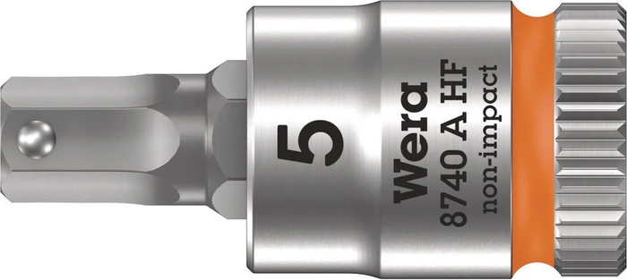 Wera 8740 A HF Zyklop Innensechskant Steckschlüssel 1/4", 5x28mm