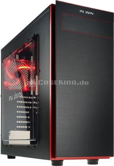 In Win 703 schwarz/rot, Acrylfenster, schallgedämmt