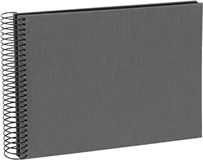 Goldbuch Spiralalbum Bella Vista 23x17 schwarze Seiten grau