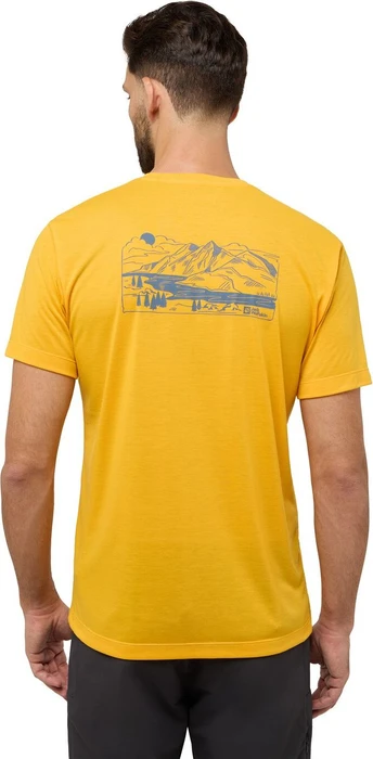 Jack Wolfskin Vonnan Graphic Funktionsshirt kurzarm fresh orange (Herren)