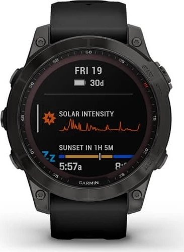 Garmin Fenix 7 Sapphire Solar silber/schwarz