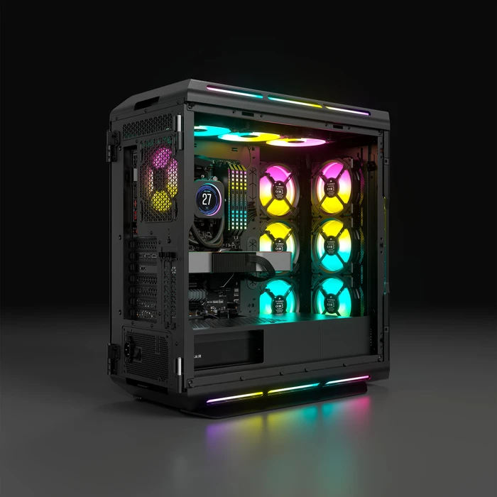 Corsair iCue 5000T RGB TG, schwarz, Glasfenster