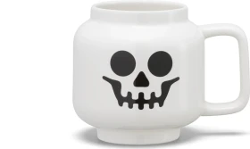 LEGO Skelettkopf Keramikbecher weiß