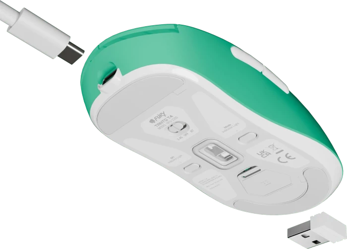 Natec Fury Tanto T4 Wireless Ultra-Lightweight Gaming Mouse Mint, USB/Bluetooth
