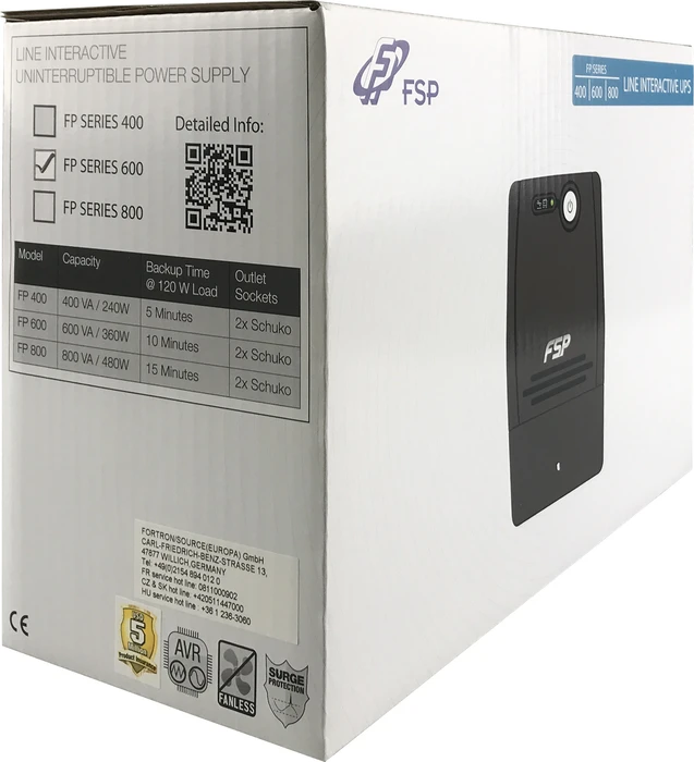 FSP FP 600, 600VA, USB/seriell