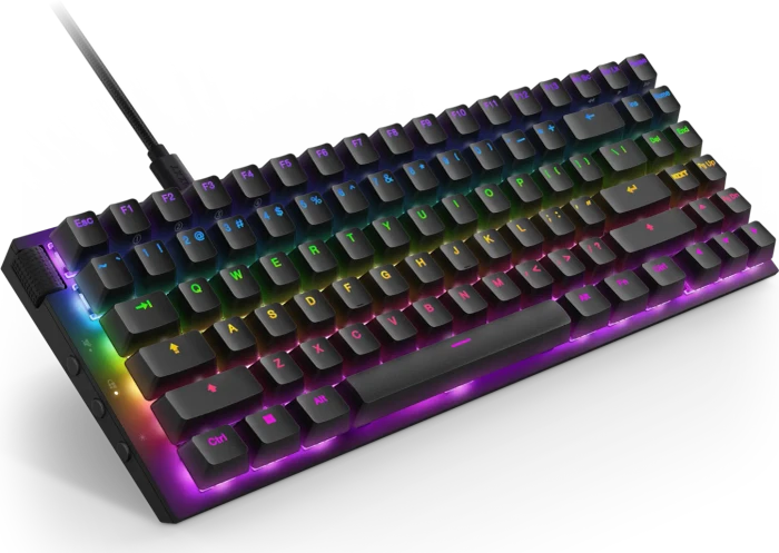 NZXT Function 2 MiniTKL, matt schwarz, LEDs RGB, hot-swap, Swift Optical PURPLE, USB, DE