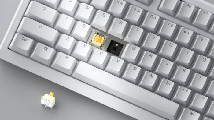 Ducky One X Wireless, weiß, LEDs RGB, Inductive Analog Switch, USB/Bluetooth, ND