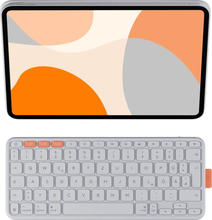 Logitech Flip Folio für iPad Pro 11" (M4/M5) und iPad Air 11" (M2/M3), Pale Grey, CH