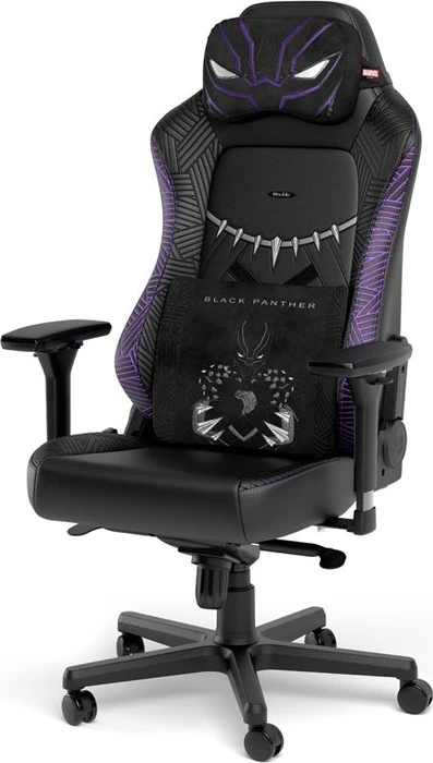 noblechairs Memory-Schaum Kissen-Set Black Panther Edition, schwarz/violett/weiß