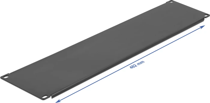 DeLOCK 19" Blindpanel, geschlossen, schwarz, 3HE