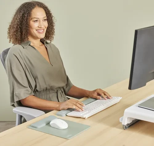 Fellowes Breyta XL Mausepad mit Handgelenkauflage, 280x210mm, grün