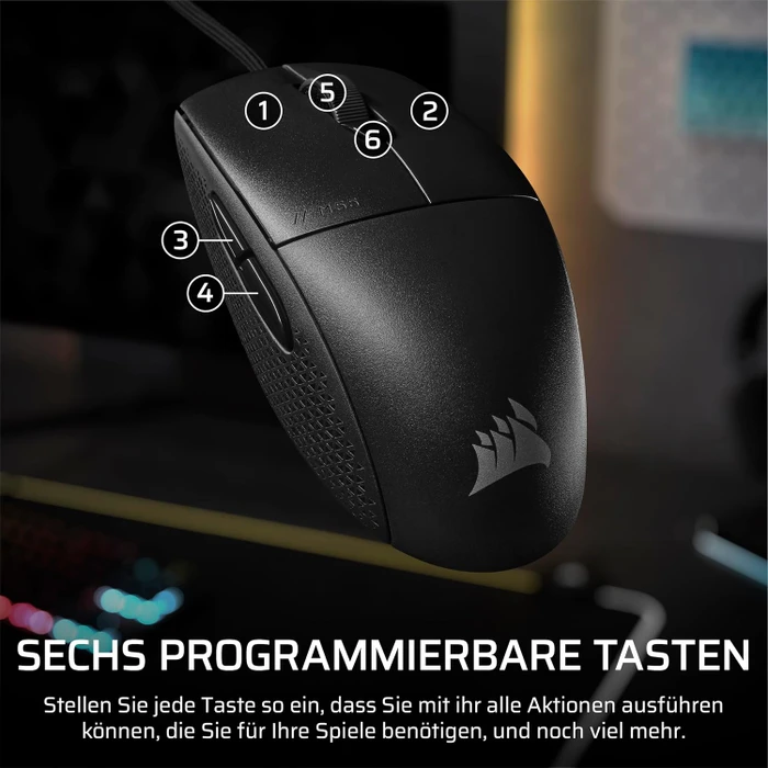 Corsair M55 Lightweight Gaming Mouse, schwarz, USB