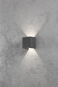 Konstsmide Cremona 13cm Wandleuchte 2-flammig anthrazit