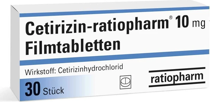 Cetirizin-ratiopharm 10mg Filmtabletten, 30 Stück
