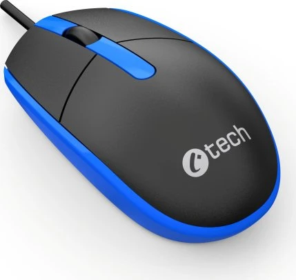 C-Tech WM-10B Wired Mouse schwarz/blau, USB