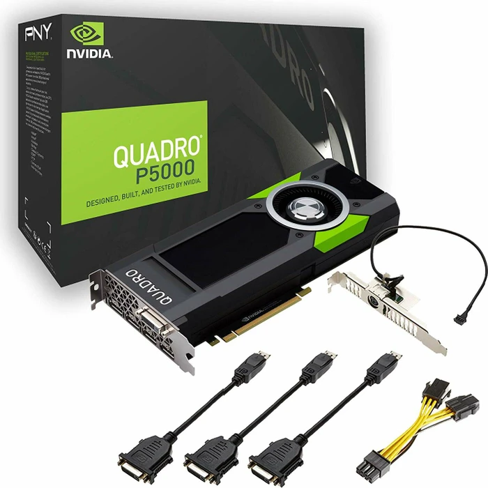 PNY Quadro P5000, 16GB GDDR5X, DVI, 4x DP