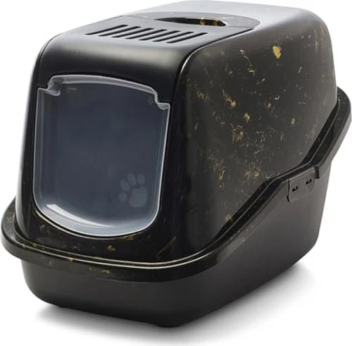 Savic Nestor Katzentoilette, black/gold marble