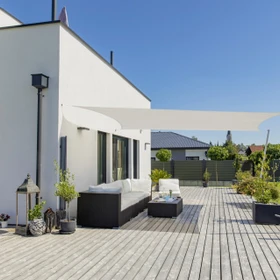 Windhager Cannes Sonnensegel 500x400cm hellgrau