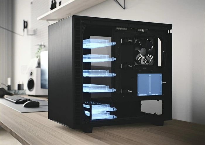 Fractal Design Define 7 Black TG Dark Tint, Glasfenster, schallgedämmt