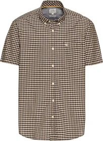 Camel Active Karo Baumwolle Hemd kurzarm dunkelblau (Herren)