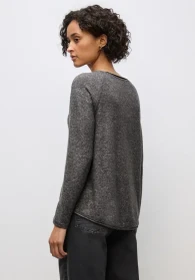 Street One Soft Melange Shirt langarm gravel grey mel. (Damen)