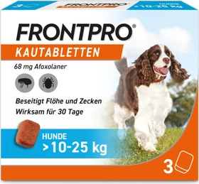 Frontline Frontpro für Hunde 10kg bis 25kg Kautabletten, 3 Stück