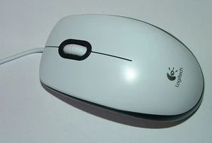 Logitech M100 V1 Optical Mouse weiß, USB