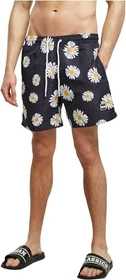 Urban Classics Pattern Badeshorts midnight navy/daisy (Herren)