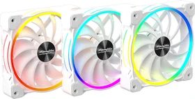 Alpenföhn Wing Boost 3 ARGB White Edition Triple, weiß, LED-Steuerung, Fernbedienung, 120mm, 3er-Pack