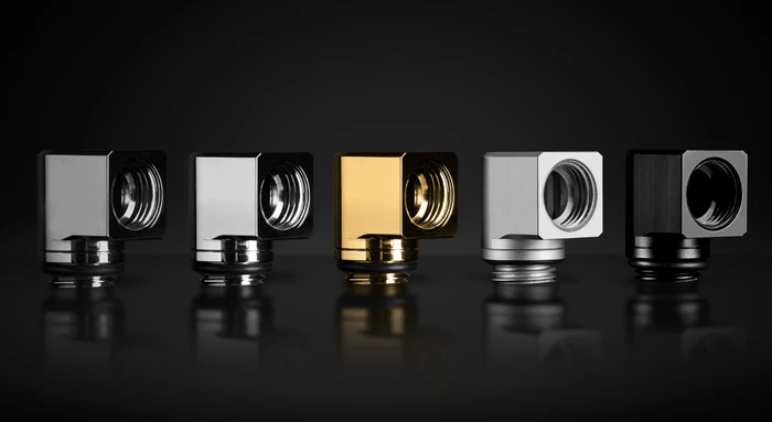 EK Water Blocks Quantum Line EK-Quantum Torque Micro Rotary 90° Winkeladapter, Satin Titanium
