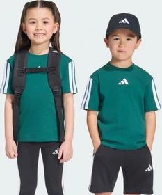 adidas Essentials T-Shirt kurzarm collegiate green/white (Junior)