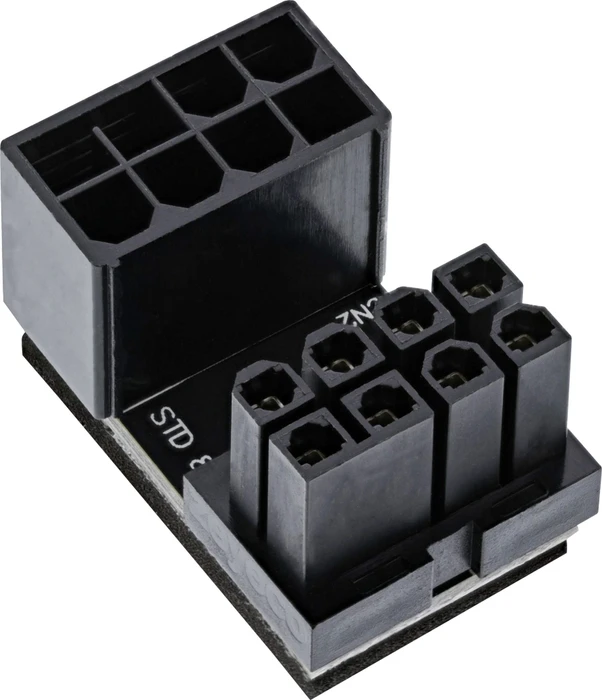 InLine Grafikkarten Stromadapter intern, 180° ATX 8pol Stecker auf Buchse