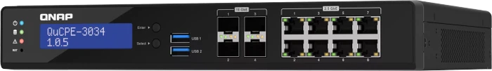 QNAP QuCPE-303x Dual-System VM-Host & Desktop 2.5G Managed Switch, 8x RJ-45, 4x SFP+