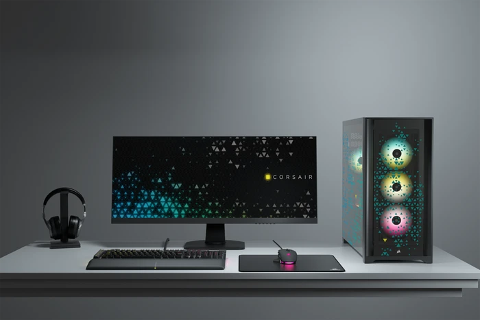 Corsair iCue 5000X RGB Signature Series Triptych, schwarz, Glasfenster