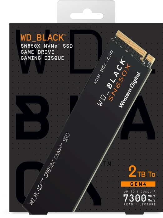 Western Digital WD_BLACK SN850X NVMe SSD 2TB, M.2 2280 / M-Key / PCIe 4.0 x4