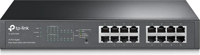 TP-Link TL-SG1016PE Desktop Gigabit Smart Switch, 16x RJ-45, 150W PoE+